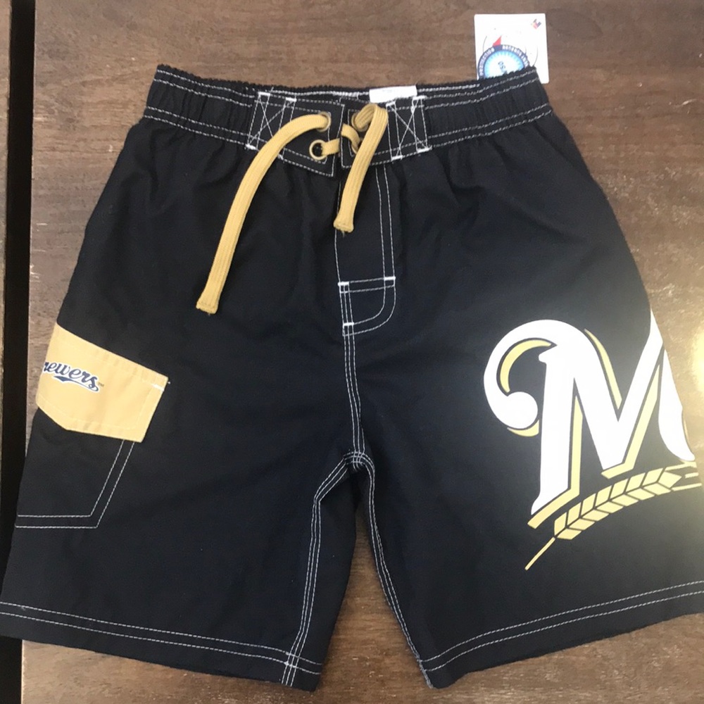 Boys Milwaukee Brewers Swim Shorts